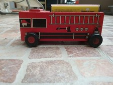 Ancien Jouet Vehicule De Sapeurs-pompiers Avec Cassette Audio Chanson