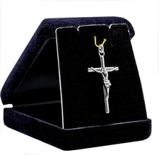 pendentif crucifix jesus croix en argent massif 925 option chaine et boite