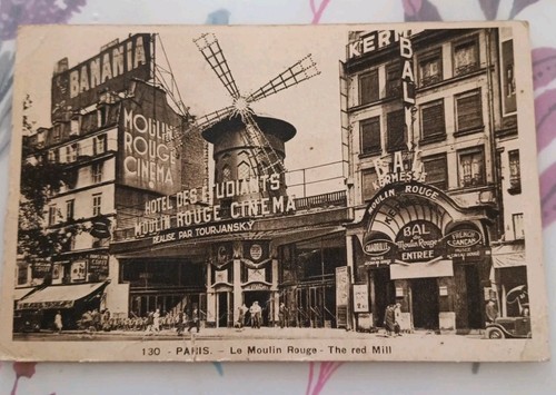 Carte postale paris moulin - paris,