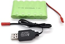 Batterie Ni-MH 7.2V 2400mAh pour WLtoys K989, DJI Tello | Charge USB