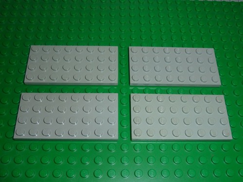 Lego oldgray plate x 8 - 4,