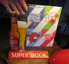 Présentoir Publicitaire de Comptoir Bistrot Boutique Bière Portugaise Super Bock
