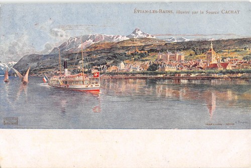 Cpa evian publicite - cpa,