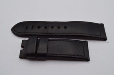 OFFICINE PANERAI Bracelet En Cuir Noir 24MM Pour Boucle D'Embrayage 22MM Vintage