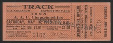 1925 A.A.U. Track  CHAMPIONSHIPS Full Ticket