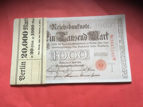 Liasse billets de 1000 - 20,