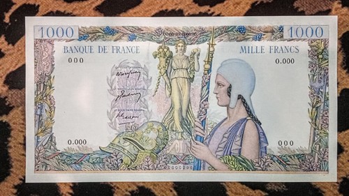 Billet 1000 francs aux - 1000,