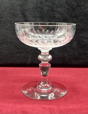 BACCARAT COUPE A CHAMPAGNE CRYSTAL TALL SHERBET GLASS CRISTAL TAILLE DIAMANT 19E
