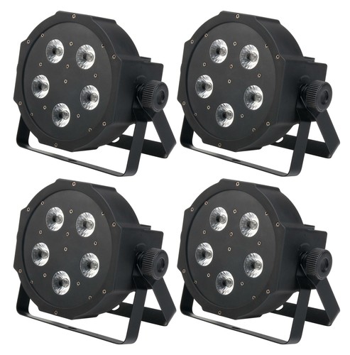 4pcs set rgb led par - 5x, spot