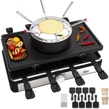 Raclette grill with fondue