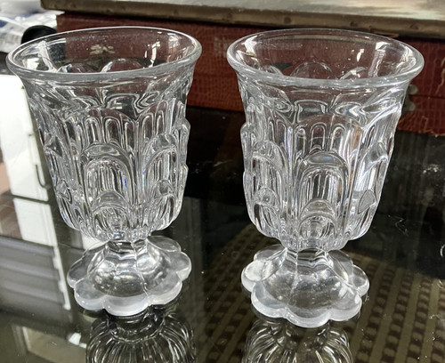 Lot anciens verres moulés - anciens,
