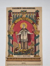 Saint Bernard - Imagerie d'Epinal - Gravure sur bois,  milieu du XIXe s.