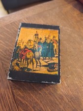 porte allumettes en metal scene equestre napoleon taille 10 x 7.5 cm