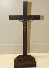 -ANCIENNE CROIX D'AUTEL BOIS