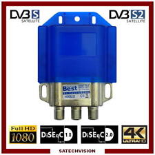 Commutateur DiSEqC 2/1 Best Germany, 2 Entrées LNB & 1 sortie récepteur HD 3D 4K