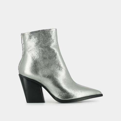 Jonak bottines cuir argentées - bottines,