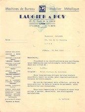 1956 MACHINES DE BUREAU MOBILIER METALLIQUE LAUGIER & ROY A LYON - M. DELORME