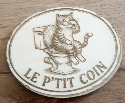 Pancarte ptit coin chat - wc,