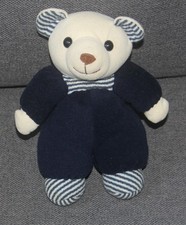 doudou ours bleu marine rayé