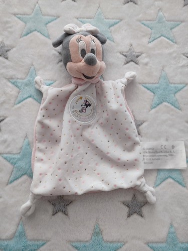 Doudou plat minnie blanc rose - minnie,