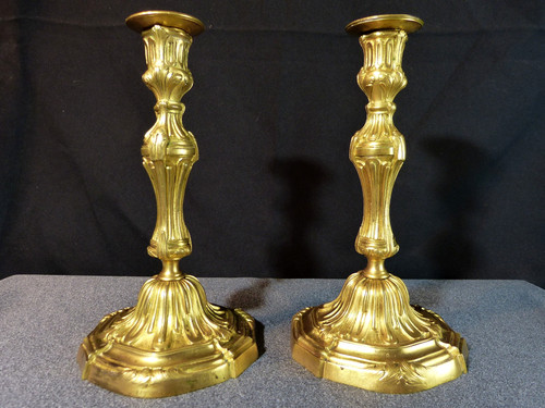 Paire flambeaux bougeoir - flambeaux,