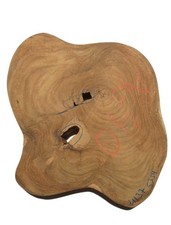 1X Tranche De Bois De Teck En Teck 41X37Cm X 53-54Mm