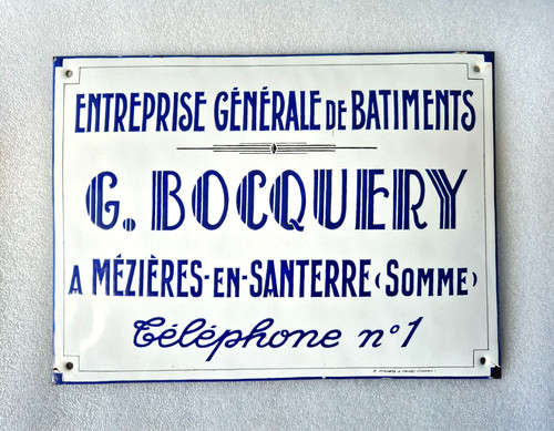 Rare plaque émaillée - plaque,