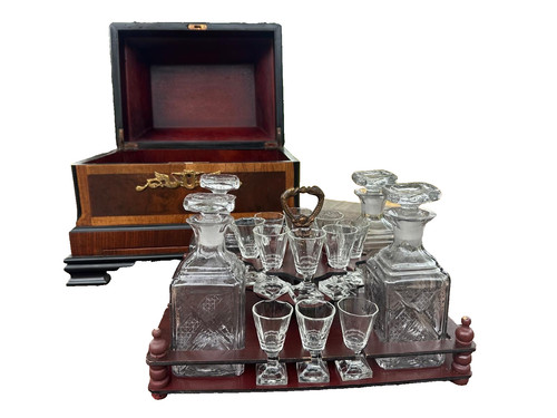 Service liqueur antique - service, à