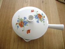  TRES RARE ANCIEN PLAT COQUELICOTS FLEURS DE FRANCE SALINS .LUKULL.NUMEROTE.