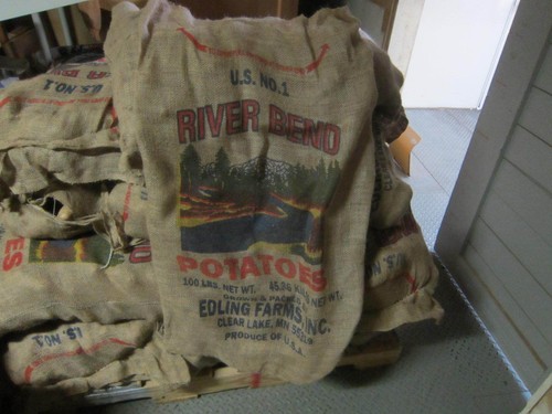 Burlap potato sack bag