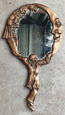 Ancien Miroir Face à Main