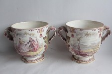 Paire Cache pots faïence