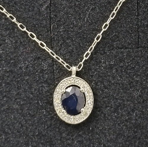 Collier blanc 18k - or,
