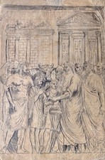 Dessin Ancien Crayon Sur