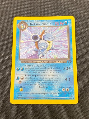 Carte pokémon tortank - carte, obscur