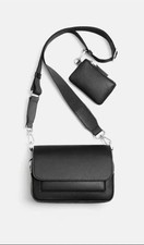 Sac bandoulière ZARA noir •