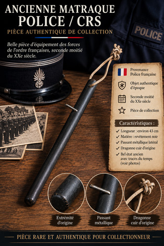 Ancienne matraque police - ancienne,
