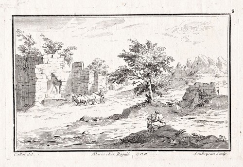 Gravure cuivre paysage - gravure,