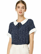 Chemisier femme col contrasté