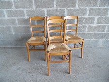 LOT QE QUATRE CHAISES PAILLEE