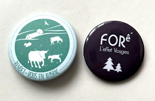Lot de 2 Broches Badges Nature