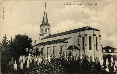 Cpa chenay chatel eglise - cpa, le