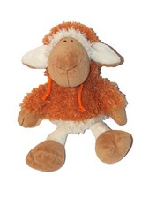 Doudou peluche mouton marron