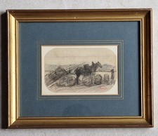 Maximilien Luce Cheval Fusain pierre noire sur papier dessin tableau peinture