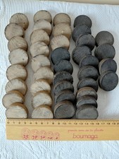 Ancien Pions pour Jeu de Société Jacquet Backgammon.. bois Buis