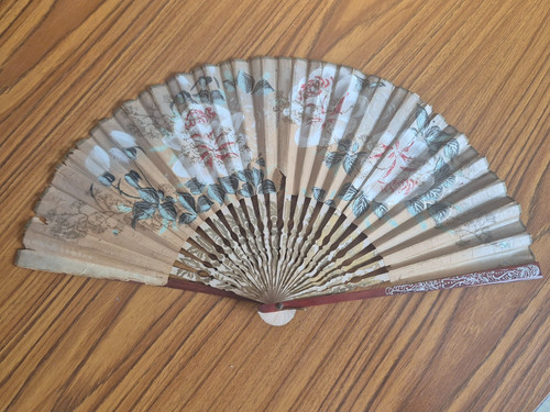 Ancien eventail papier decor - papier,
