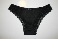 1 New Silky Satin & Lace Cheeky Bikini Panties Size 7/Large...Free Shipping!