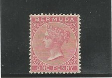 BERMUDA n° 18a rose MNG (*) watermark CA value 100 €