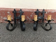 2 appliques murales en fer forgé style rustique campagnard moyen age