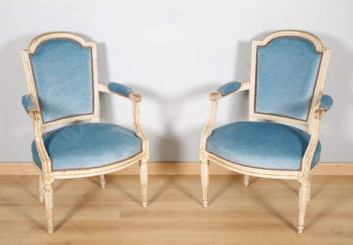 Paire fauteuils louis xvi - paire,